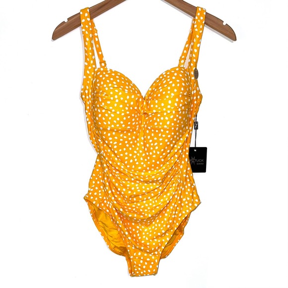 Niptuck Swim Other - SOLD 💕NWT Niptuck Swim Yellow Polka Dot Slimming Joanne One Piece Swimsuit